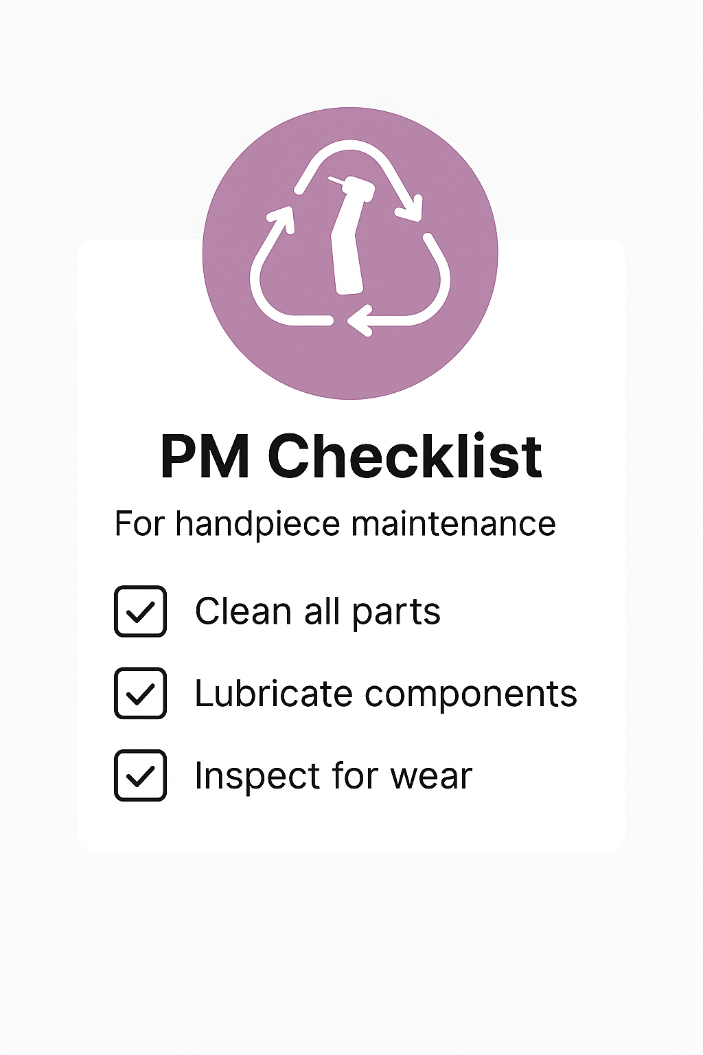 preventive maintenance for dental handpiece in Vancouver by Bioden